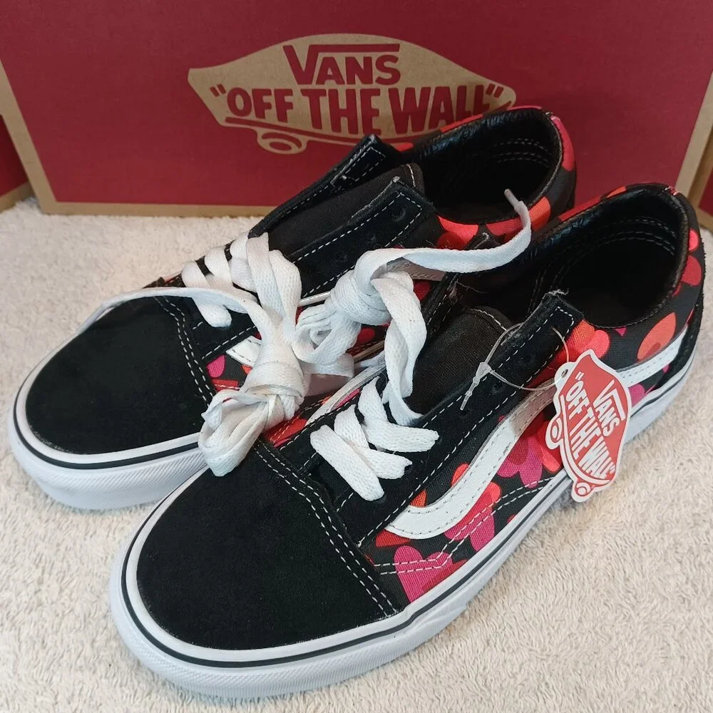 Vans Men's 4.5 Women's 6 Old Skool Valentines Hearts VN0A3WKT4RZ